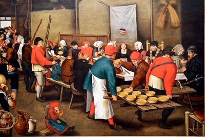 Evora Museum. Brueghel, Pieter den yngre (ca 1564-1638). Bröllopsfest (eller bondbröllop) av Pieter the Younger Brueghel
