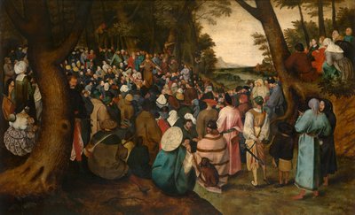 Johannes Döparen predikar (olja) av Pieter the Younger Brueghel
