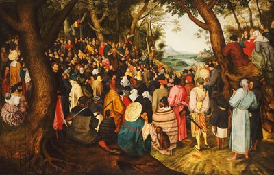 Johannes Döparen predikar i vildmarken, ca 1633-50 av Pieter Brueghel the Younger