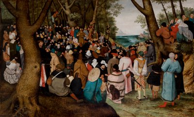 Johannes Döparens predikan av Pieter the Younger Brueghel