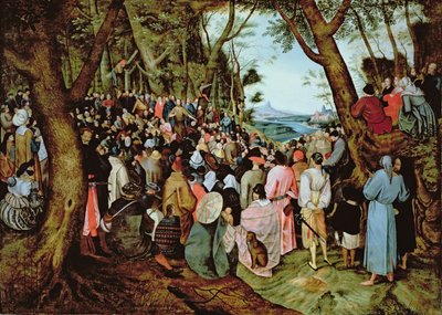 Johannes Döparen predikar i öknen av Pieter Brueghel the Younger