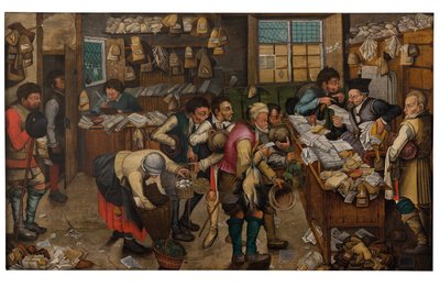 Betala av tionde (olja på panel) av Pieter the Younger Brueghel