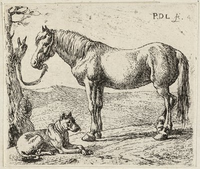 Hästen och hunden av Pieter van Laer