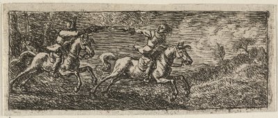 Två ryttare i strid av Pieter van Laer