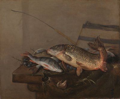 Stilleben med fisk av Pieter van Noort