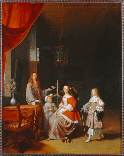 Frans Meerman, stadssekreterare i Leiden, och hans familj ... av Pieter van Slingelandt