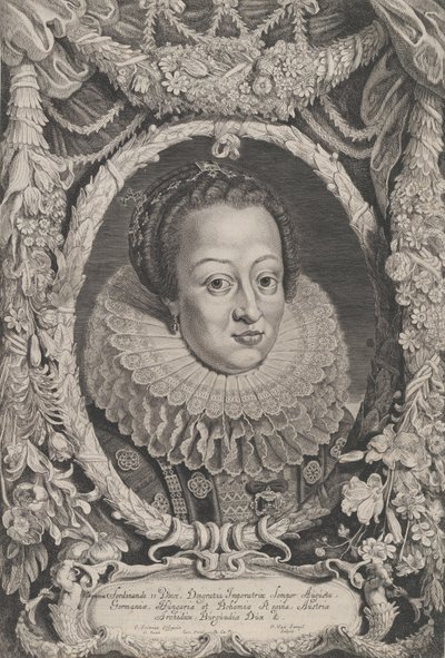 Eleonora, fru till Ferdinand II, från serien Ferdinandus II et III Imperatorum Domu..., ca. 1625 av Pieter van Sompel
