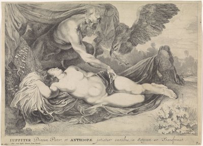 Jupiter en Antiope av Pieter van Sompel