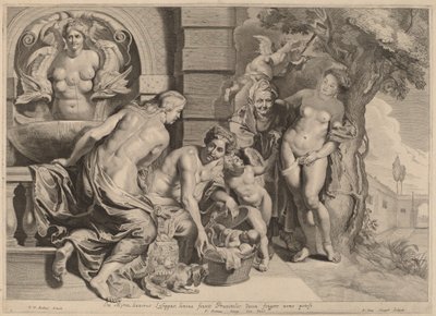 Erichthonius i sin korg av Pieter van Sompel after Sir Peter Paul Rubens