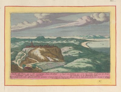 Utsikt över Vejer de la Frontera Vegel, ett citadell inte långt från Cadix, stirrade på Gibraltarsundet och de afrikanska kusterna (titel på objektet) Theatrum Hispaniae (...) (serietitel) av Pieter van den Berge