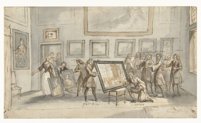 Prins Eugenius av Savojen hos konsthandlaren J.P. Sommar av Pieter van den Berge