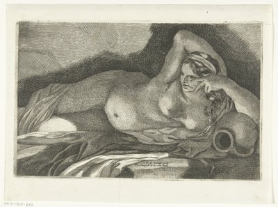 Liggande Kvinna Naken av Pieter van den Berge