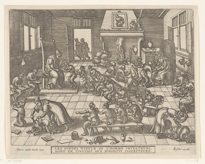 Apenschool Apenspel (serietitel) av Pieter van der Borcht (I)