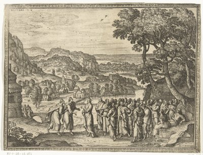 Kristus svarar Johannes lärjungar Bilder och scener från Bibeln (serietitel) av Pieter van der Borcht (I)