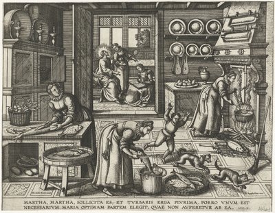 Kristus i Martas och Marias hus av Pieter van der Borcht (I)
