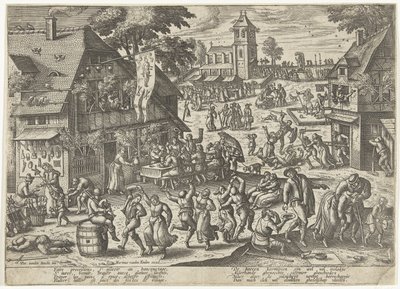 Fest för St. Sebastian-gillet av Pieter van der Borcht (I)