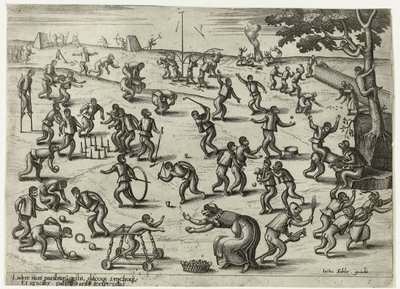 barnspel Monkey-spel (serietitel) av Pieter van der Borcht (I)