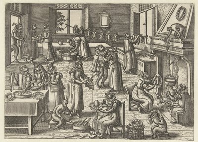 krage studio Apenspel (serietitel) av Pieter van der Borcht (I)