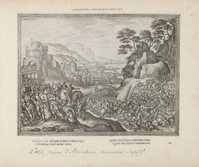 En hel del är vägvoeder från Sodom Tillgivenhet intrasslad godhet (titel på objekt) The Sacred Emblems and the Main History of Both Testaments (Oude Testament) (serietitel) Bilder och figurer av böcker (serietitel) av Pieter van der Borcht (I)