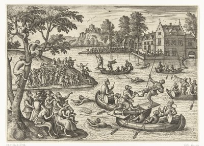 Ridning på vattnet Monkey-spel (serietitel) av Pieter van der Borcht (I)