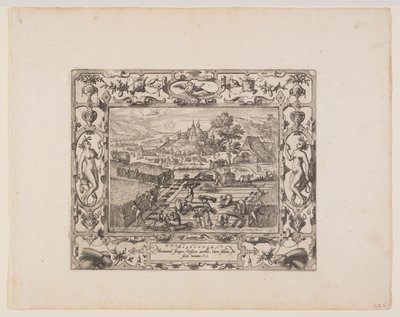 August, från The Twelve Months av Pieter van der Borcht