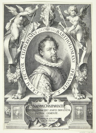 Gud visar sig för Abraham i form av en ängel, och Abraham går av Pieter van der Borcht