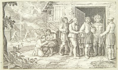 Jakob och den fläckiga boskapen av Pieter van der Borcht