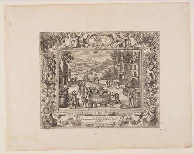 September, från The Twelve Months av Pieter van der Borcht