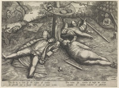 sengångare av Pieter van der Heyden (attributed to)