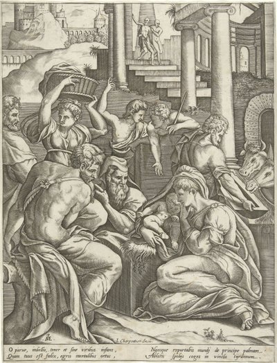 Tillbedjan av herdarna av Pieter van der Heyden