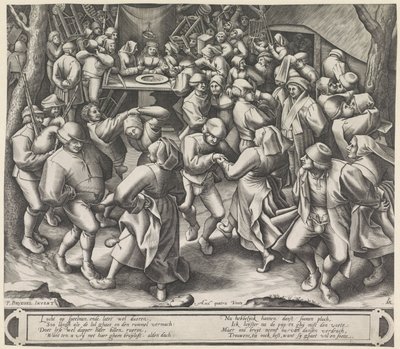 Dans på bondbröllop av Pieter van der Heyden