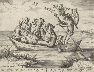 Den blå pråmen Bie blau schuijte (titel på objekt) av Pieter van der Heyden