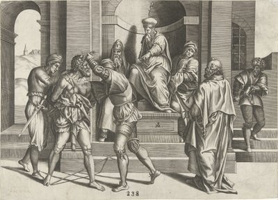 Fängelse av Johannes Döparen av Pieter van der Heyden