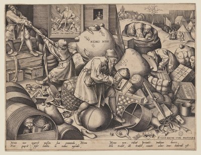 "Nemo Non" (Varje människa söker sin egen vinning) av Pieter van der Heyden