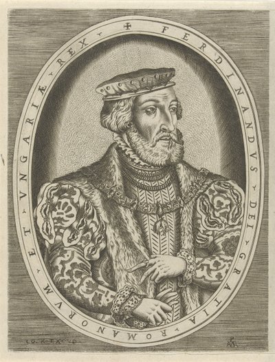 Porträtt av Ferdinand I av Habsburg, tysk kejsare Porträtt av linjaler (serietitel) av Pieter van der Heyden