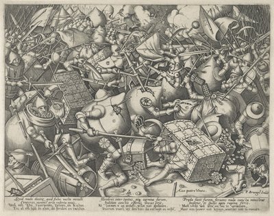 Kampen mellan pengapåsarna och sparbössorna av Pieter van der Heyden