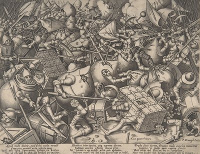 Slaget om pengar, efter 1570. av Pieter van der Heyden