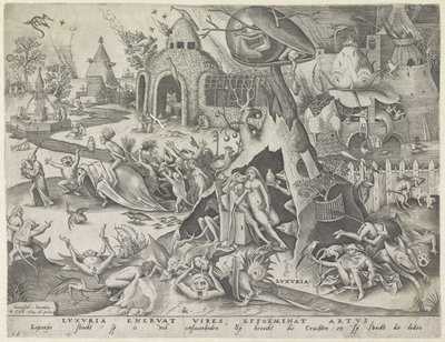 Lusta Luxuria (titel på objekt) De sju dödssynderna (serietitel) av Pieter van der Heyden