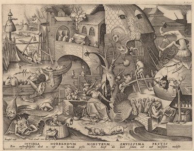 Avundas av Pieter van der Heyden after Pieter Bruegel the Elder