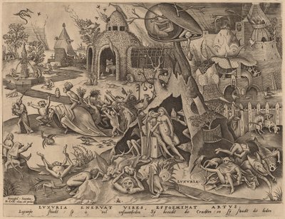 Lusta av Pieter van der Heyden after Pieter Bruegel the Elder