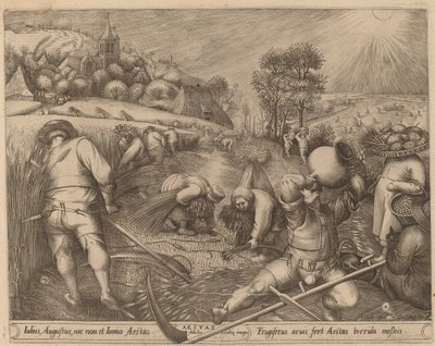 Sommar av Pieter van der Heyden after Pieter Bruegel the Elder