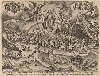 Den sista domen av Pieter van der Heyden after Pieter Bruegel the Elder