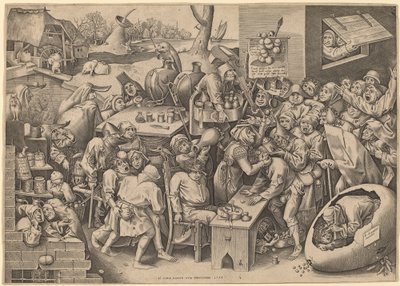Häxan från Malleghem av Pieter van der Heyden after Pieter Bruegel the Elder