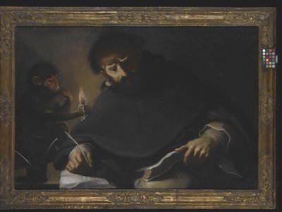 St. Dominic And The Devil (olja på duk) av Pietro (1605 78) Della Vecchia