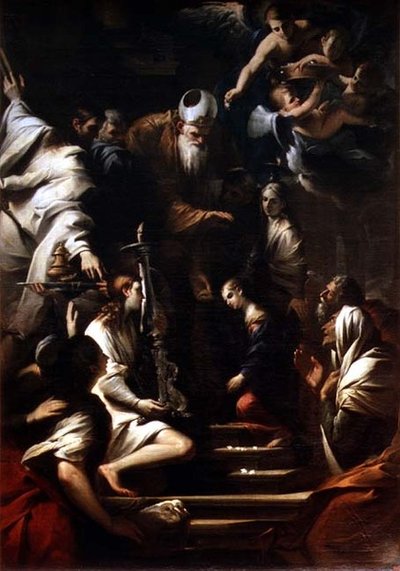 Presentationen av Jungfru Maria, tidigt 1640-tal av Pietro Testa