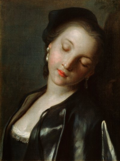 Sovande ung kvinna, mitten av 1700-talet av Pietro Antonio Rotari