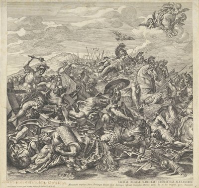 Slaget vid Arbella (vänster del) av Pietro Aquila