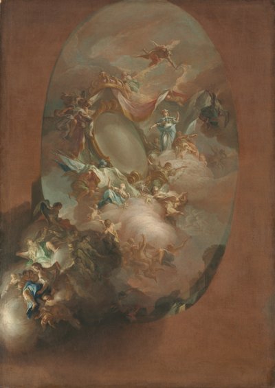 Studie för The Apotheosis of Ferdinand IV and Maria Carolina, King and Queen of Neapel, ca. 1781. av Pietro Bardellino