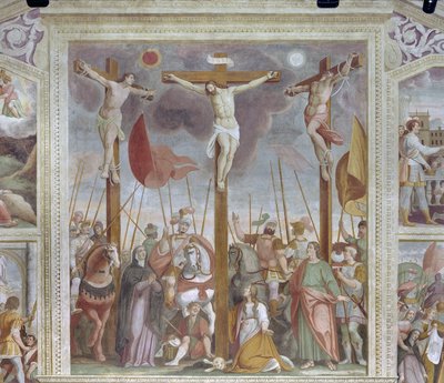 Korsfästelse (fresk) av Pietro Baschenis