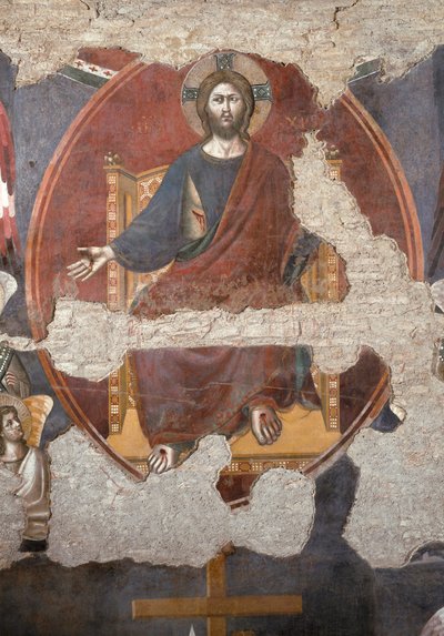Den sista domen: Kristus trumfande. Detalj. (Fresk av Pietro Cavallini